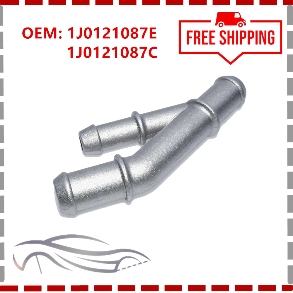 

1J0121087E 1J0121087C Car Aluminum Coolant Water Hose Connector Fit for VW Jetta Mk4 Golf Audi TT 1.8T 2000 2001 2002