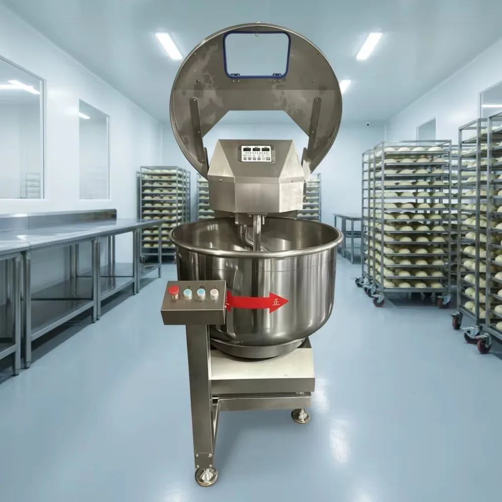 Factory Price Industrial Flour Mixer Stainless Steel Electric Commercial Spiral Dough Mixer