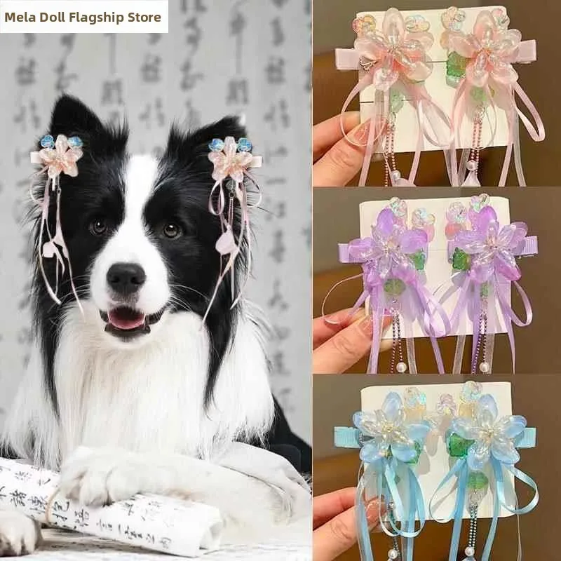 特別な犬用ヘアクリップ ボーダーコリー用 落ちない装飾用BBピン ゴールデンレトリバー サモエド ペットヘアアクセサリー 1