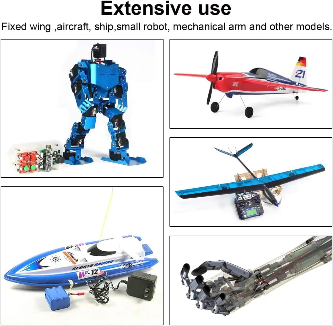 2 uds FS90MG 2,2 kg.cm Micro Servo Metal Gear Mini Motor de dirección para helicóptero RC avión para Arduino Micro:bit Robot