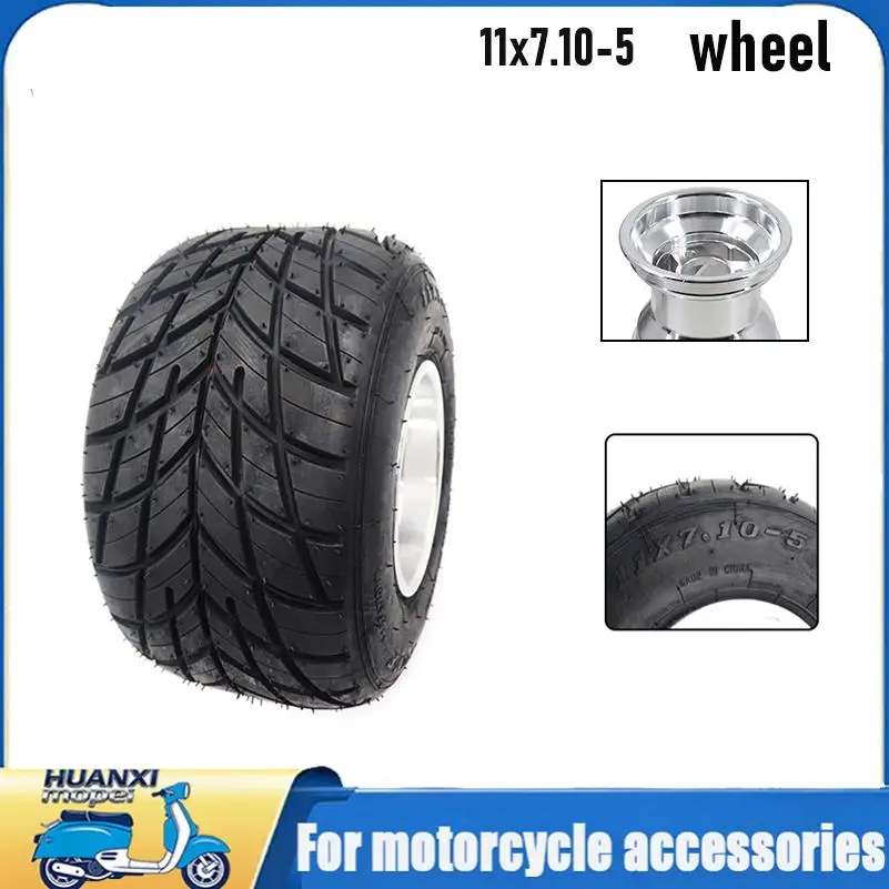 5-Inch 11x7.10-5 Rear Wheels Suitable for Karting Tires, Karting ATV UTV Karting Tires, Off-Road Use Only Supermoto Wheels Gokart Tire