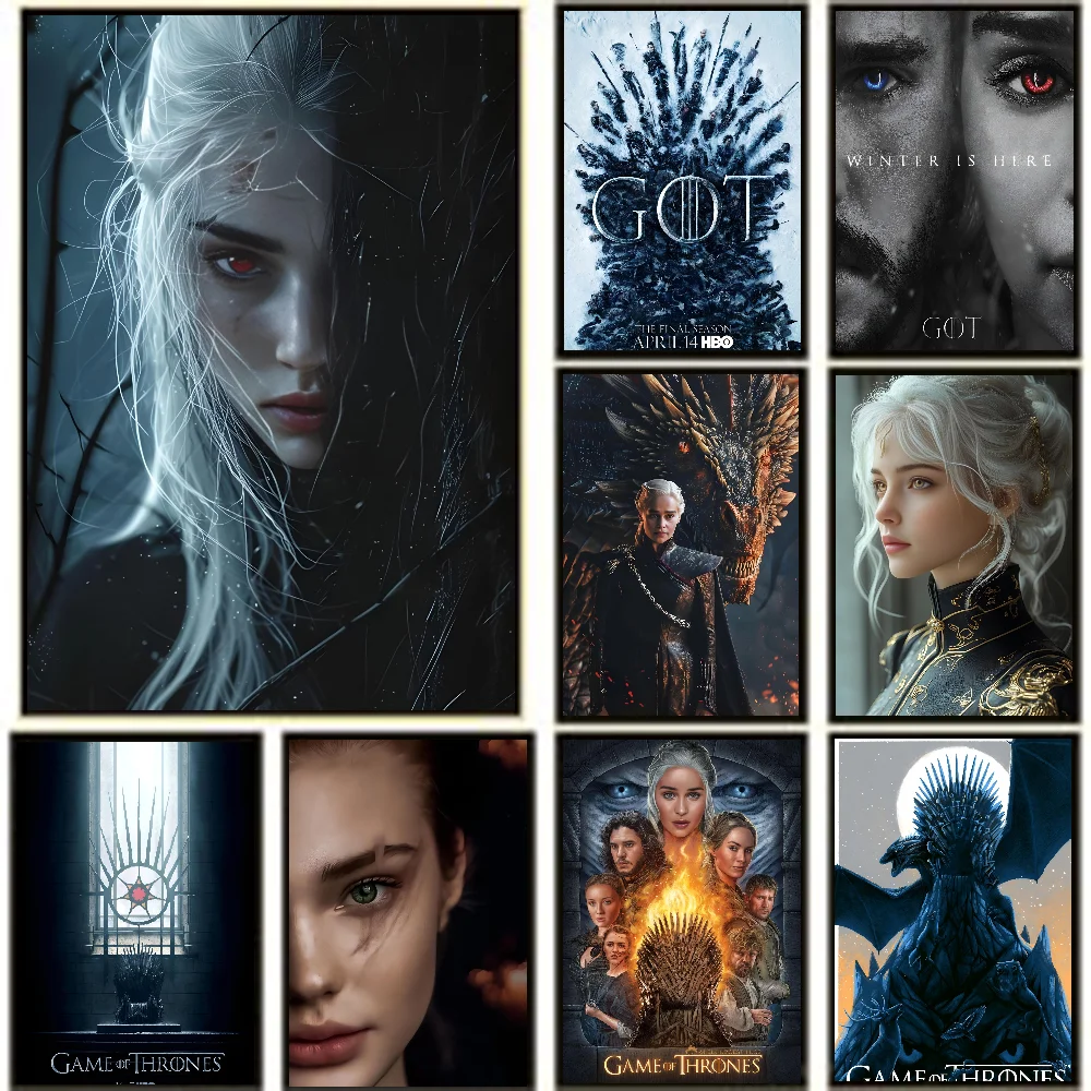 

sexy girl TV Show g-game-of-Thrones Poster Self-adhesive Art Waterproof Paper Sticker Coffee House Bar Room Wall Decor