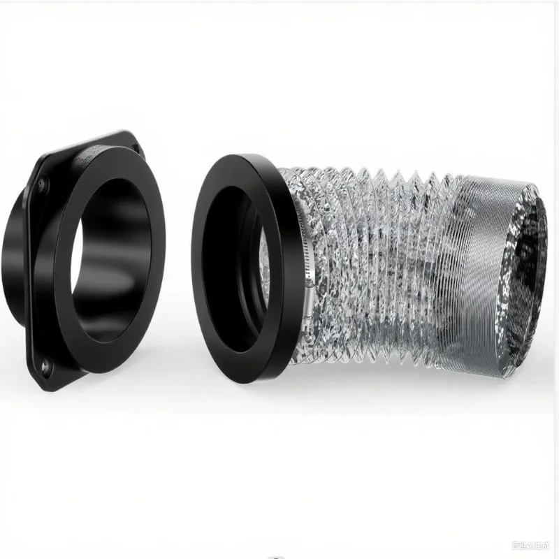 Flexible Magnetic Dryer Vent Kit Quick Connect Leak Proof Coupling Reinforced Connector Durable Hose Adapter for Laundry Room
