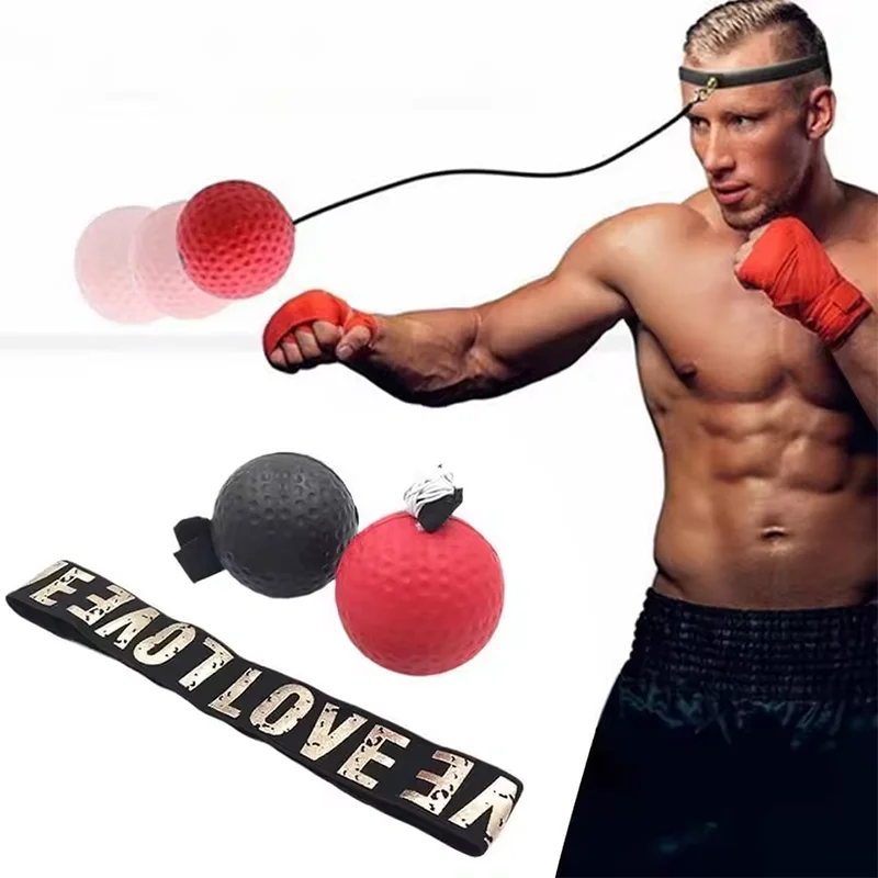 Boxing Speed Balls Head-mount PU Punch Ball  Sanda Muay Thai Training Hand Eye Reaction Home Sandbag Fitness Boxing Equipment