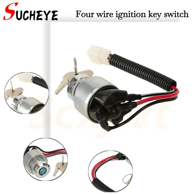 

5-Wire Ignition Key Switch Compatible with Kubota Tractor L2501 L2600 L2800 L3400 MX4700 MX5000 MX5100 – Replaces Part Numbers