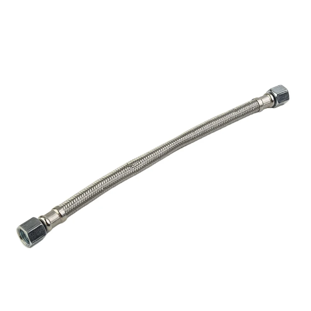 280mm Stainless Steel Hose for Air Compressor Intake Replacement with F14 1.5mm Hex Nut and 14mm Internal Thread