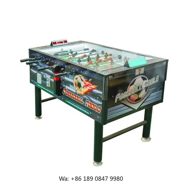 【Hot】Wholesale High Quality Best Price Soccer Table With Timing and Score Function Foosball Football Table Games With Coin Accep