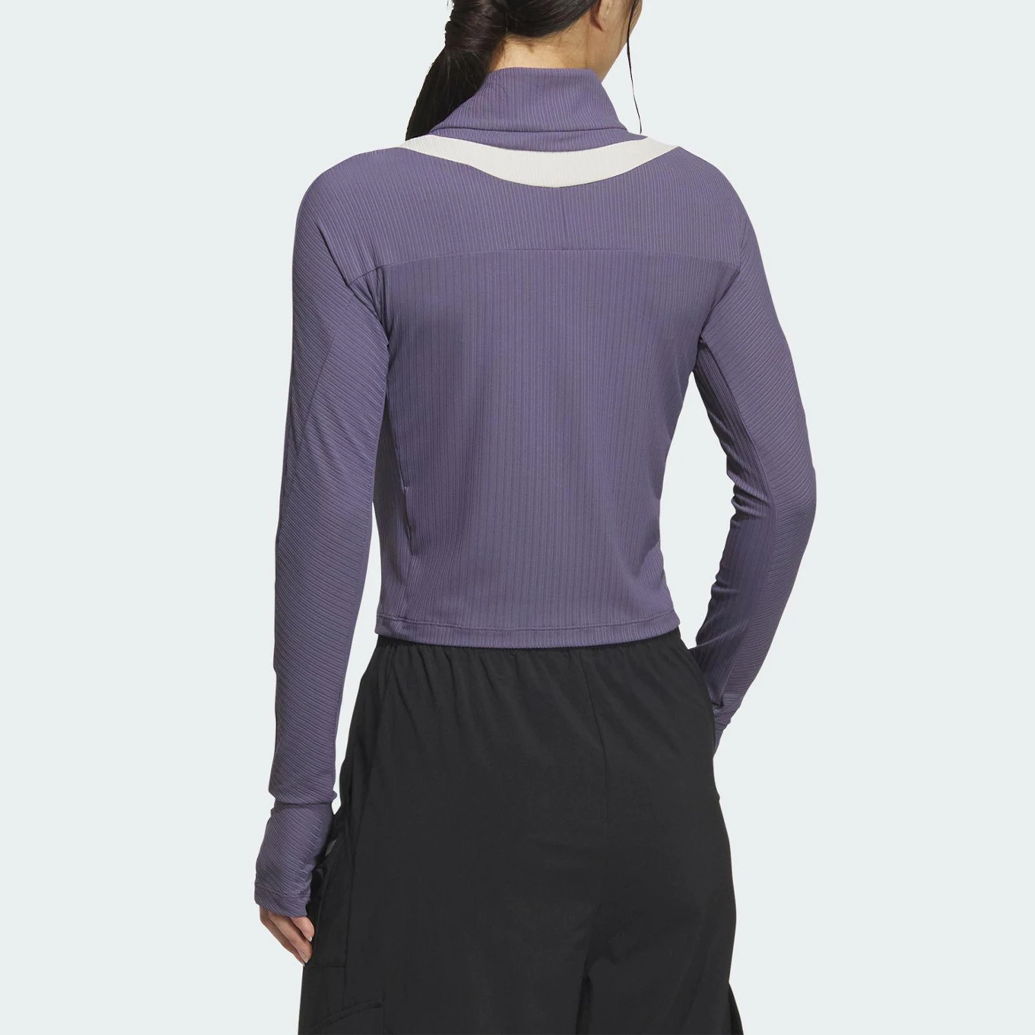 Adidas Authentic Autumn Women's Stand Collar Slim Fit Long Sleeve Top KS0062