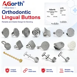 Boutons linguaux orthodontiques dentaires, œillets directs en métal collables, crochet de Traction, accessoires de dentisterie, matériaux, 10 pièces