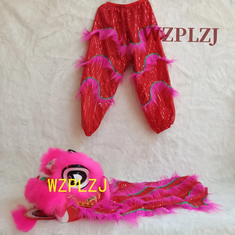 Costume da danza del leone da 12 pollici per il giorno dei bambini con pantaloni 3-5 anni Art Party Performance Sport Regalo Parata Evento Stage Mascotte