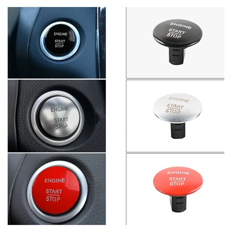 2215450714 Car Keyless Start And Stop One-Button Start Button Switch For Mercedes-Benz All Series Parts Silver