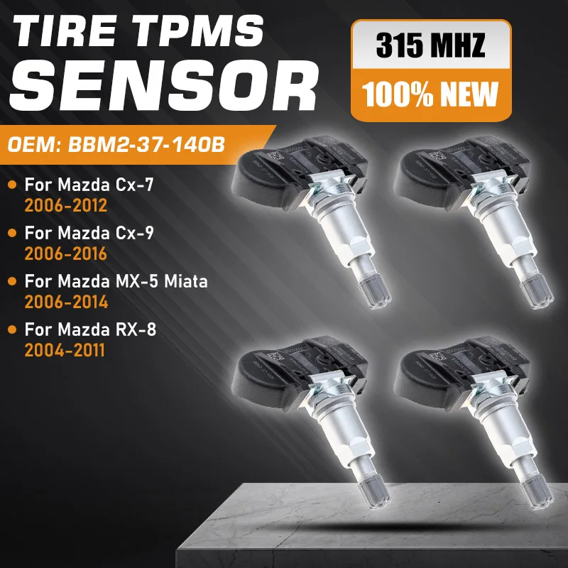 

1/4PCS For Mazda Cx-7 2006-2012 Mazda Cx-9 2006-2016 Tire Pressure Sensor Mazda MX-5 Miata 2006-2014 Mazda RX-8 2004-2011 TPMS