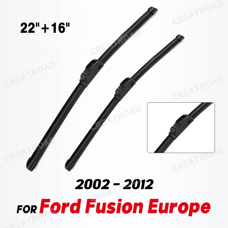 Wiper LHD Front Wiper Blades For Ford Fusion Europe Model 2002 - 2012 Windshield Windscreen Window Rain Brush 22\