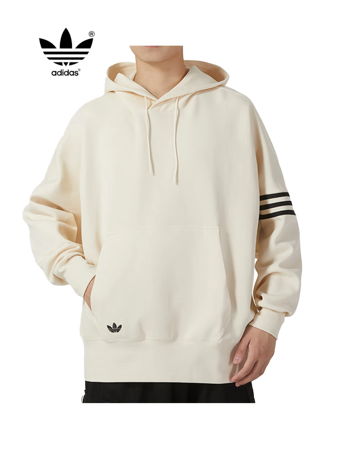 

Мужская толстовка свободного кроя adidas Originals, осенняя новинка, спортивный повседневный пуловер HM1870