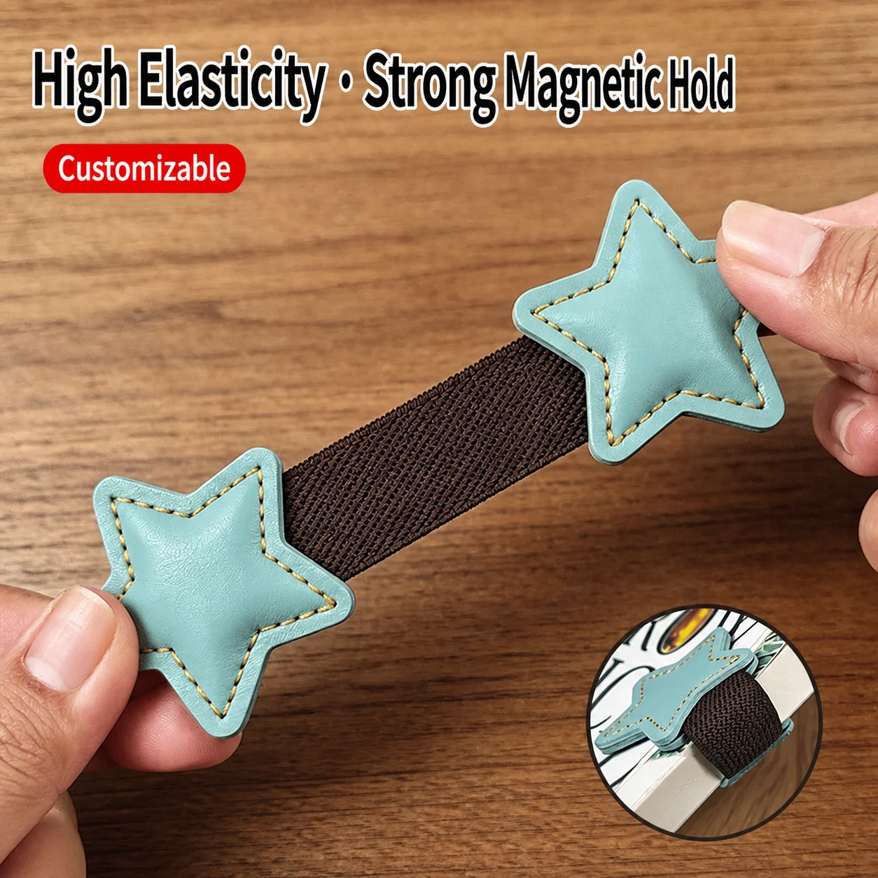 Vintage Bookmark Flexible Book Reading Bookmark Star Shaped Bookmark Elastic Leather Page Marker For Notebooks Family And