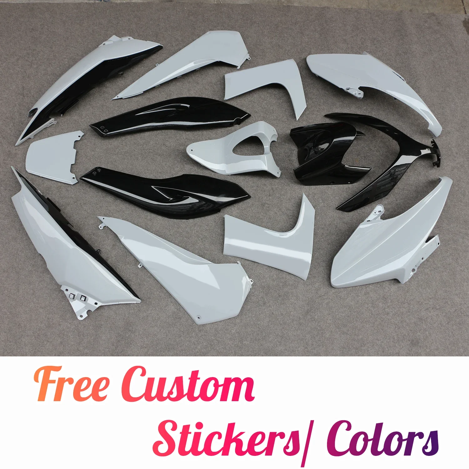 طقم طقم تزيين لهيكل السيارة من البلاستيك لدراجة نارية ، مناسب لياماها TMAX XP500 من من من البلاستيك #2