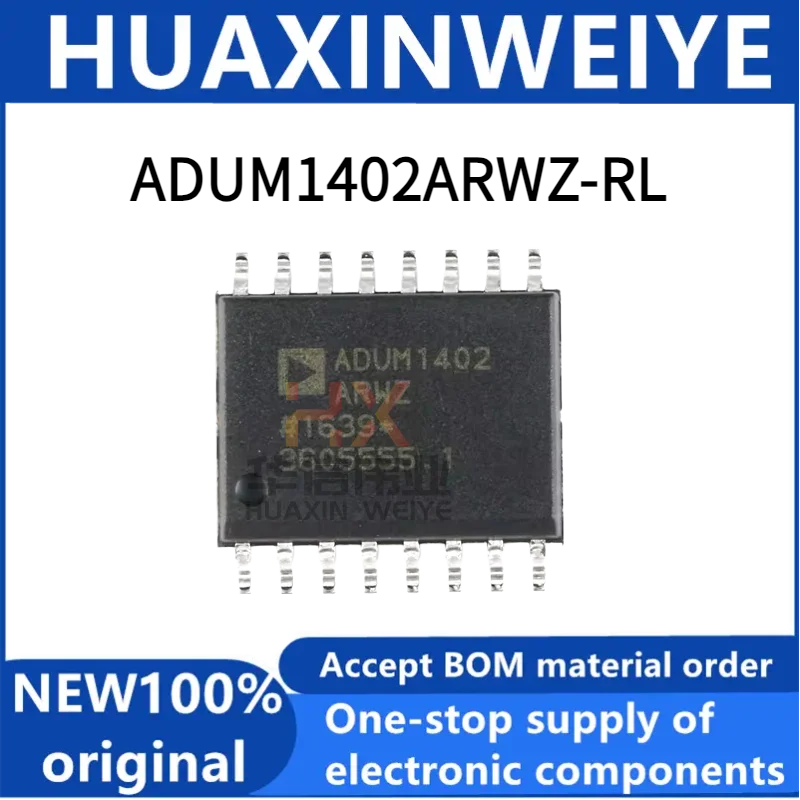 1PC ADUM1402ARWZ-RL Original Genuine SMT SOIC-16 four channel digital insulator chip