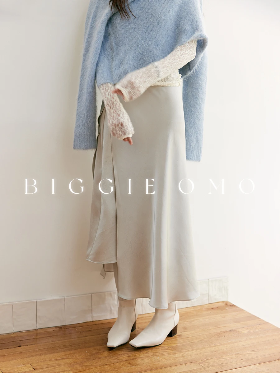 

Утягивающая юбка-миди трапециевидной формы, Biggie, полиэфирное волокно, дизайн с обычной талией, чистый цвет, осенняя мода