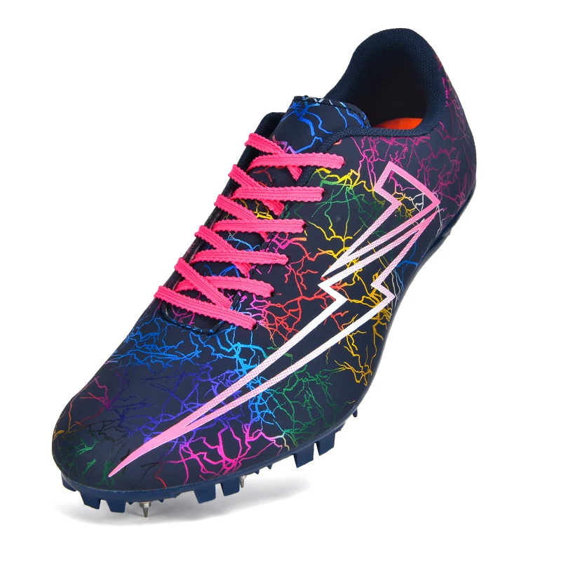 2025 Track Spike Men Running Sprint Shoes Long Jump Light weight Athletic Soft Professional Field Non Slip Racing Match