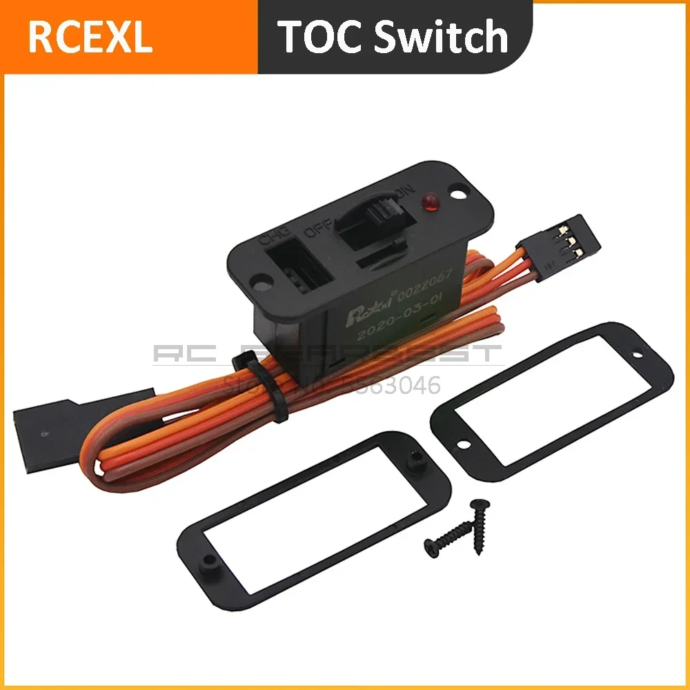 New V2 Rcexl Big Power TOC Switch Futaba Plug / High Current (With LED Power Indicator)