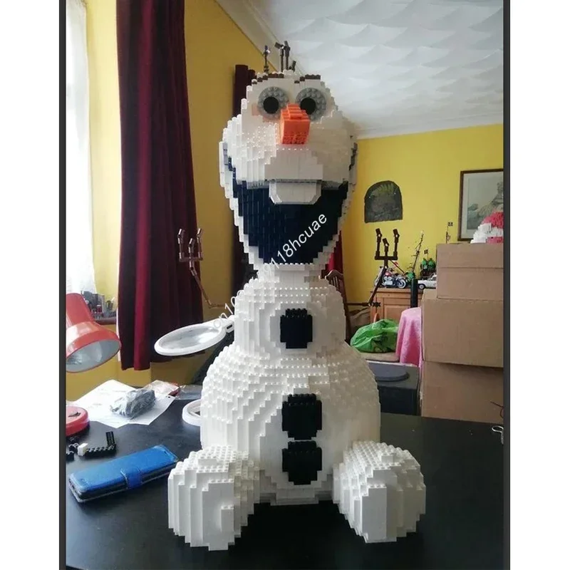4587pcs MOC Olaf The Snowman Ice Fantasy Sculptures Model Building Blocks Creative DIY Toys Education Brick Festival Gifts