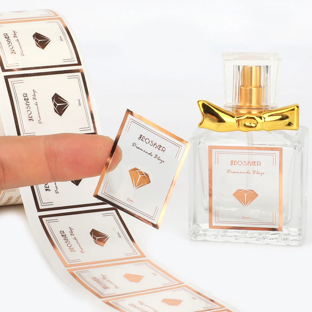 Custom Self-Adhesive Transparent PVC Stamping Cosmetic Labels with Custom Logos Sealing Stickers for Personalized Packaging