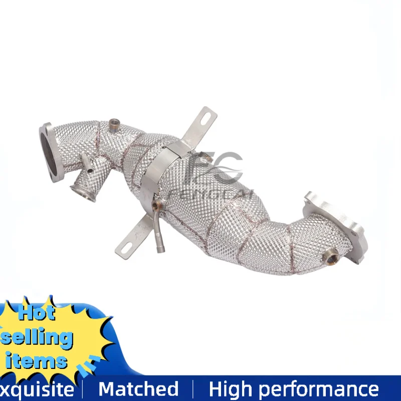 High-performance Downpipe Exhaust for Alfa Romeo Giulia 2.0T With OPF Exhaust Pipe Catalytic Converter with Heat Shield