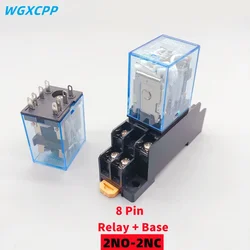 1 PCS,HH52P,MY2NJ,DPDT,Miniature Coil Generalelectromagnetic Intermediate Relay Switch WithSocket Base LED AC 110/220V,DC 12/24V