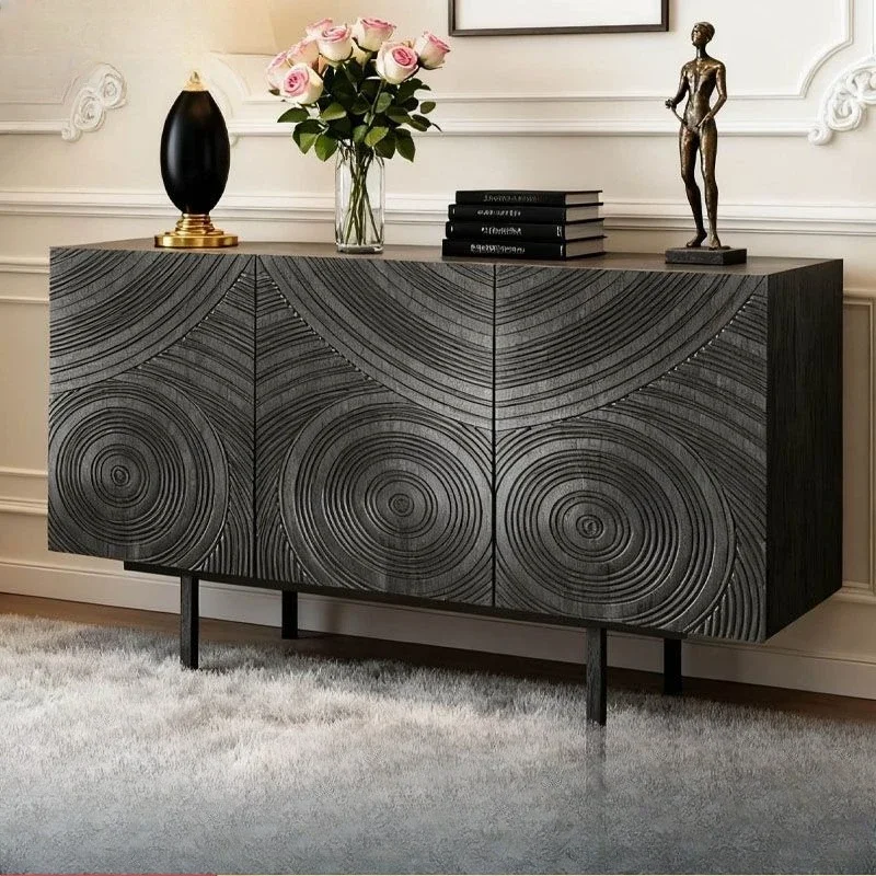 dining side cabinet creative design light luxury locker widening full set simple side cabinet bucket