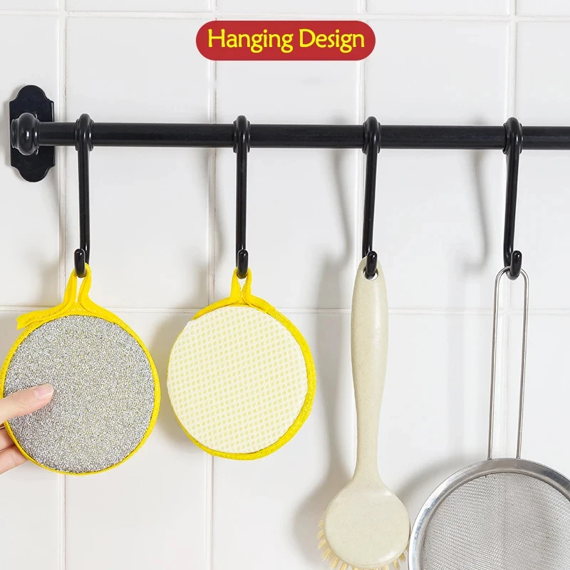 5/10Pcs Double Side Dishwashing Sponge Dish Washing Brush Pan Pot Dish Wash Sponges Household Cleaning Kitchen Tools