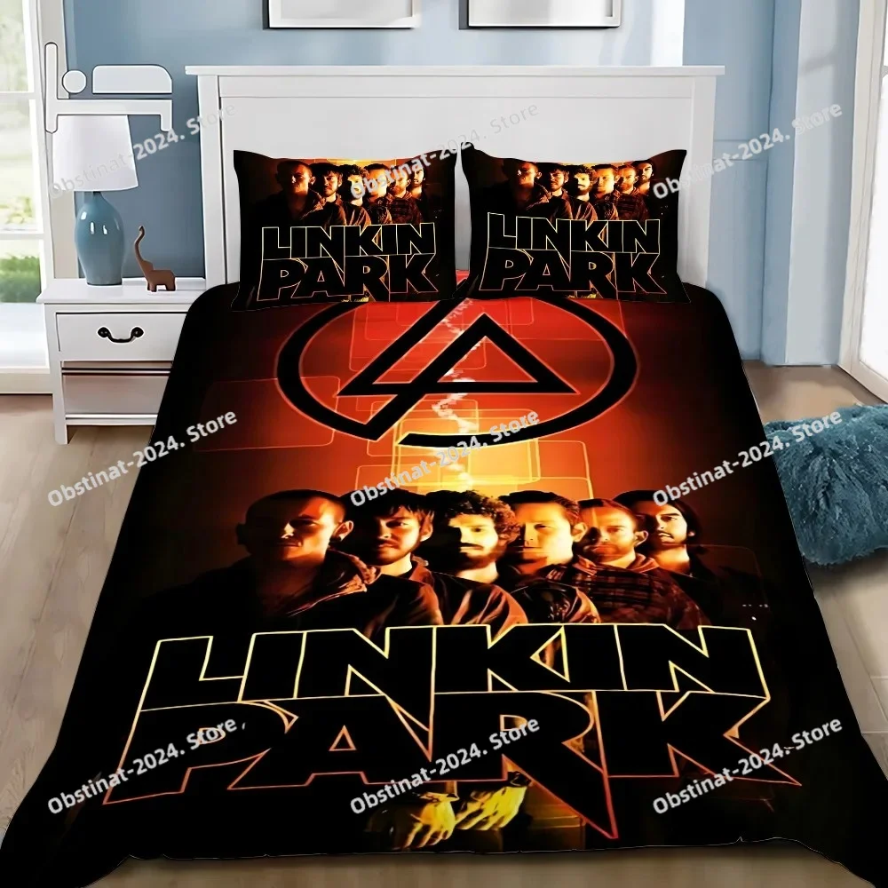 

Duvet Cover Pillowcase Bedding Set Rock band Linkin P-Park Adult Boy Girl Bedroom Decoration Children Single Double Large Size