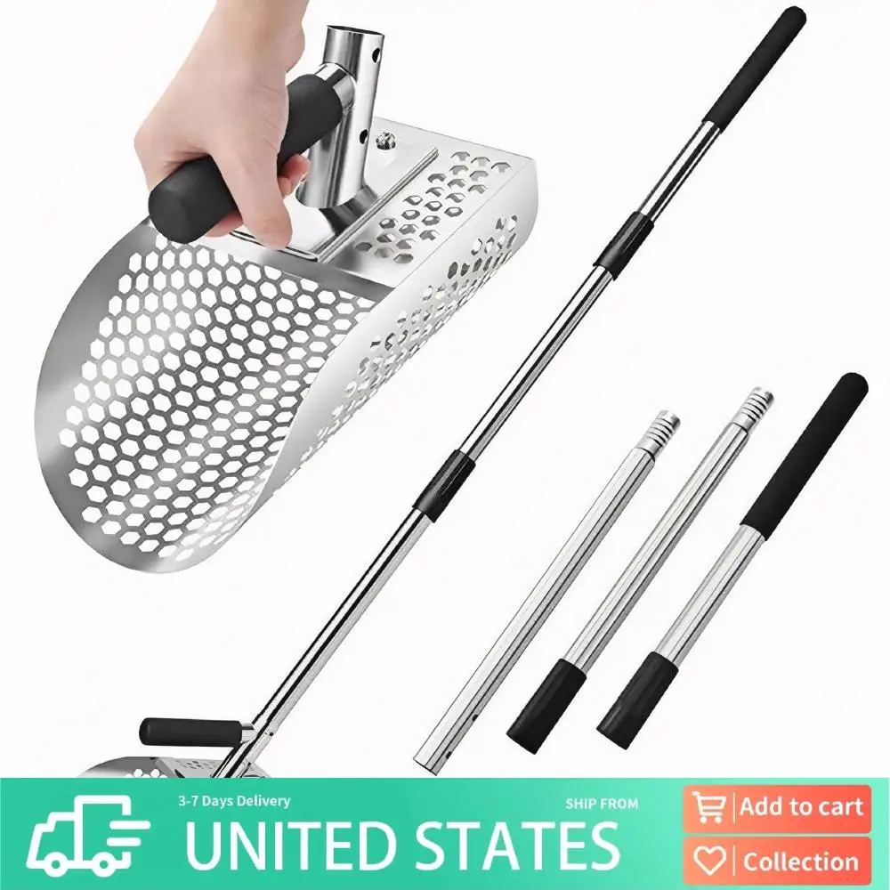 

Многофункциональная лопатка-совок 2-в-1 из нержавеющей стали для пляжа и подводных работ, износостойкая, для быстрого просеивания, для использования на открытом воздухе