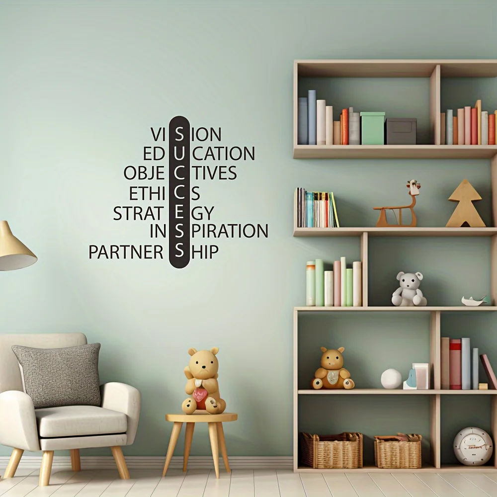 Contemporary Success Wall Stickers Inspirational Quotes For Teamwork And Education Perfect For Office Classroom And Home Decor