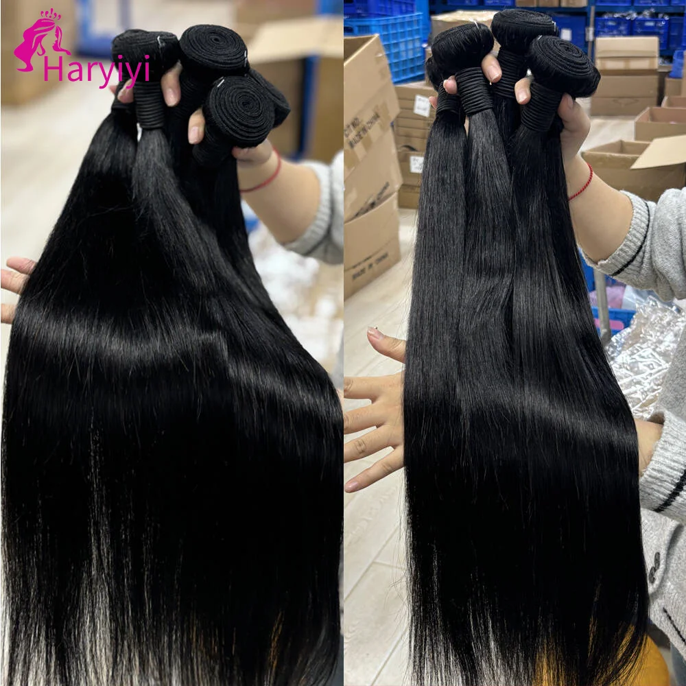 24 30 40 Zoll glatte Echthaar-Bündel 12A Natur Schwarz Rohhaar-Bündel Brasilianische Weave-Bündel Echthaar 3 Tage Lieferung Frankreich – Detail 7