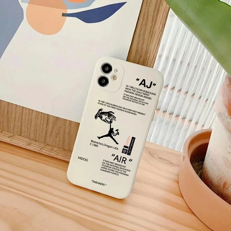 Ins Hot Off Sports Sneakers Brand Phone Case For Iphone 16 12 13 14 15 11 XS Max XR Plus White Label Soft TPA Cover