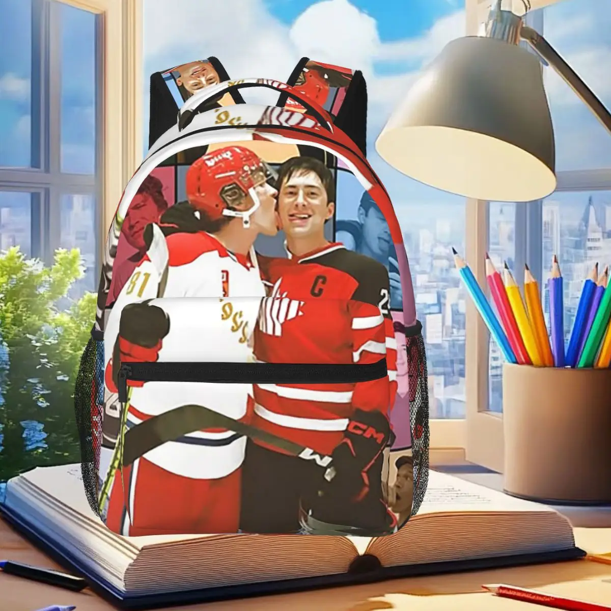 Ilya Rozanov Shane Hollander Heated Rivalry Queer Hockey Backpack Student Boys Girls BookBag School Bag Shoulder Bags For Unisex