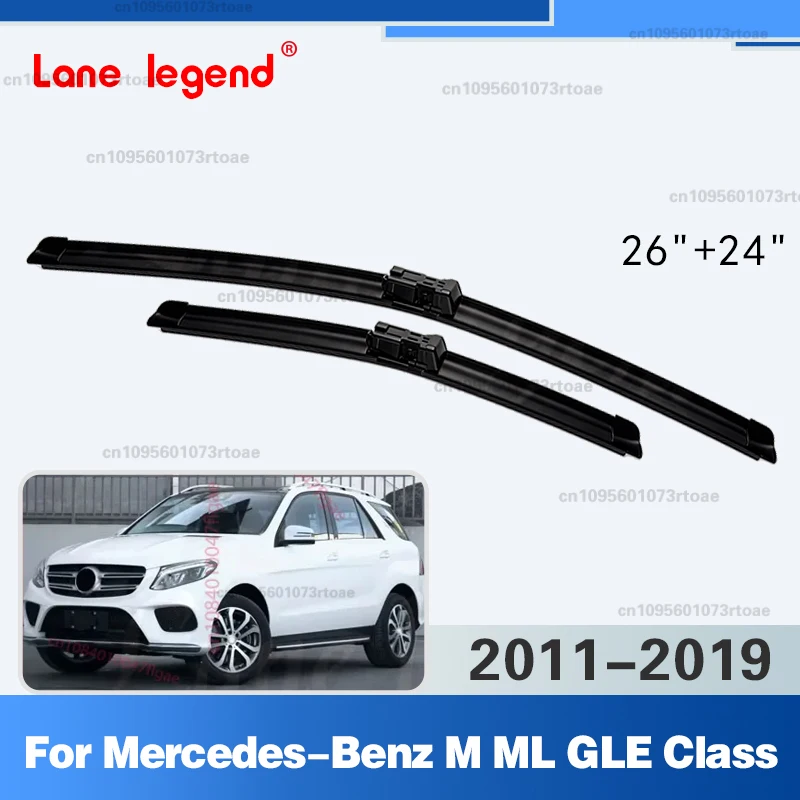 

For Mercedes-Benz M / ML /GLE-Class W166 2011-2019 2PC Windshield 26"24" Car Accessories 2018 LHD Front Windshield Wiper Blades
