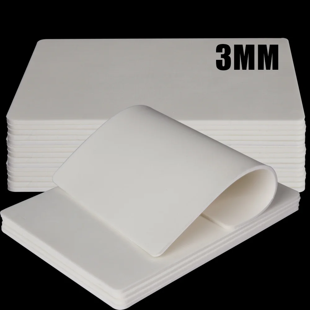 15/10/3/1Pcs White Tattoo Practice Skin 3mm Thick Double Sides Silicone Microblading Eyebrow Permanent Makeup Practice Fake Skin