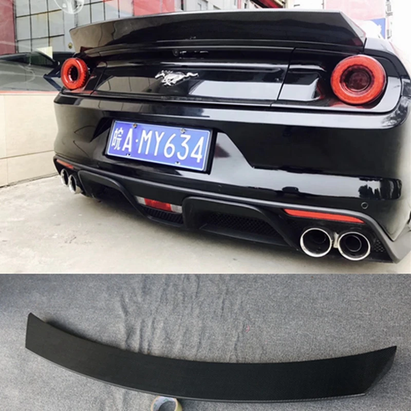 

Чехол из углеродного волокна для Ford Mustang 2014 - 2017 Auto Racing Car Styling Tail Lip Wing