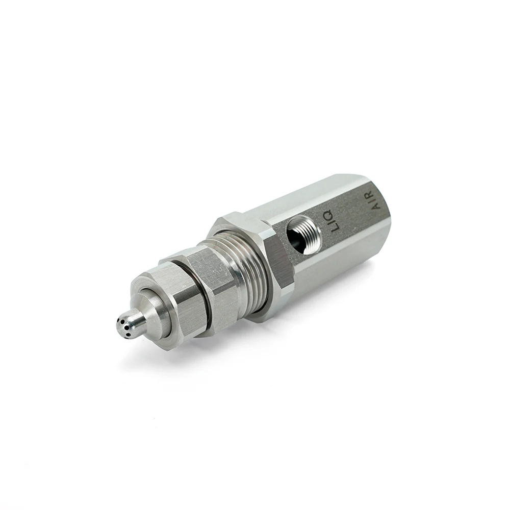 8 Holes Ultrasonic Air Atomizer Spray Nozzle Dry Fog Super Fine Mist Air Atomizing Nozzle 304 SS Humidification Cooling