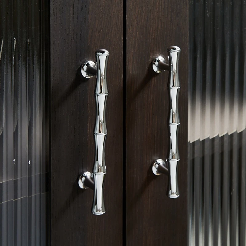 BCD-الفرنسية الإبداعية الخيزران خزانة مقابض الأبواب الحديثة بسيطة فاخرة كريم خزانة تسحب درج أثاث نحاسي الأجهزة مقبض