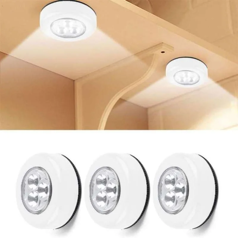 Touch LED Light Under Cabinet Light with Adhesive Sticker Wireless Wall Lamp Wardrobe Cupboard Drawer Closet Bedroom Night Light