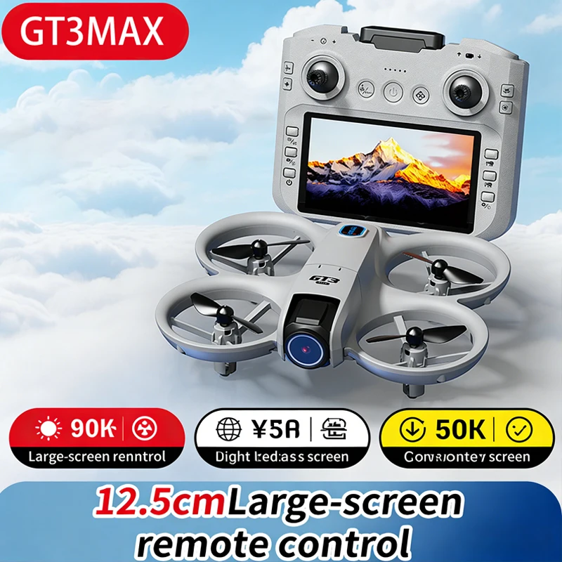 

НОВЫЙ мини-дрон GT3 с подсветкой, 4K-аэрофотосъемкой, оптическим позиционированием и облетом на 360° ° Дрон-вертолет с функцией обхода препятствий