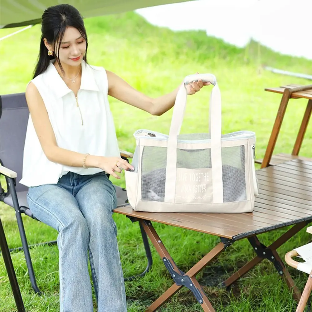 

Удобная портативная сумка-тоут для кошек, дышащая сетчатая сумка для домашних животных, утолщенный легкий чехол для переноски собак, путешествия на открытом воздухе