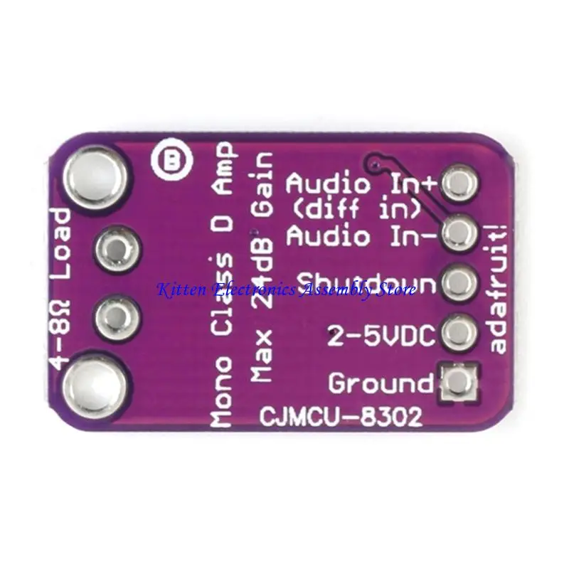 96GD Filterless PAM8302A Amplifier Module Incorporating Minimal Standby Current and Overcurrent Protections for Mobile Devices