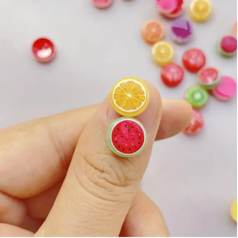 

20pcs 3D Mini Fruit Nail Charms Mixed Apple Orange Tomato Resin Flat Back Nail Art Decoration Accessories DIY Cute Nails Parts