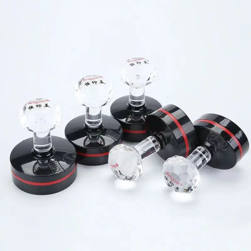 ختم حساس للضوء مخصص مع شعار ، ختم دائري ومستطيل محفور ، شعار ذرة #3