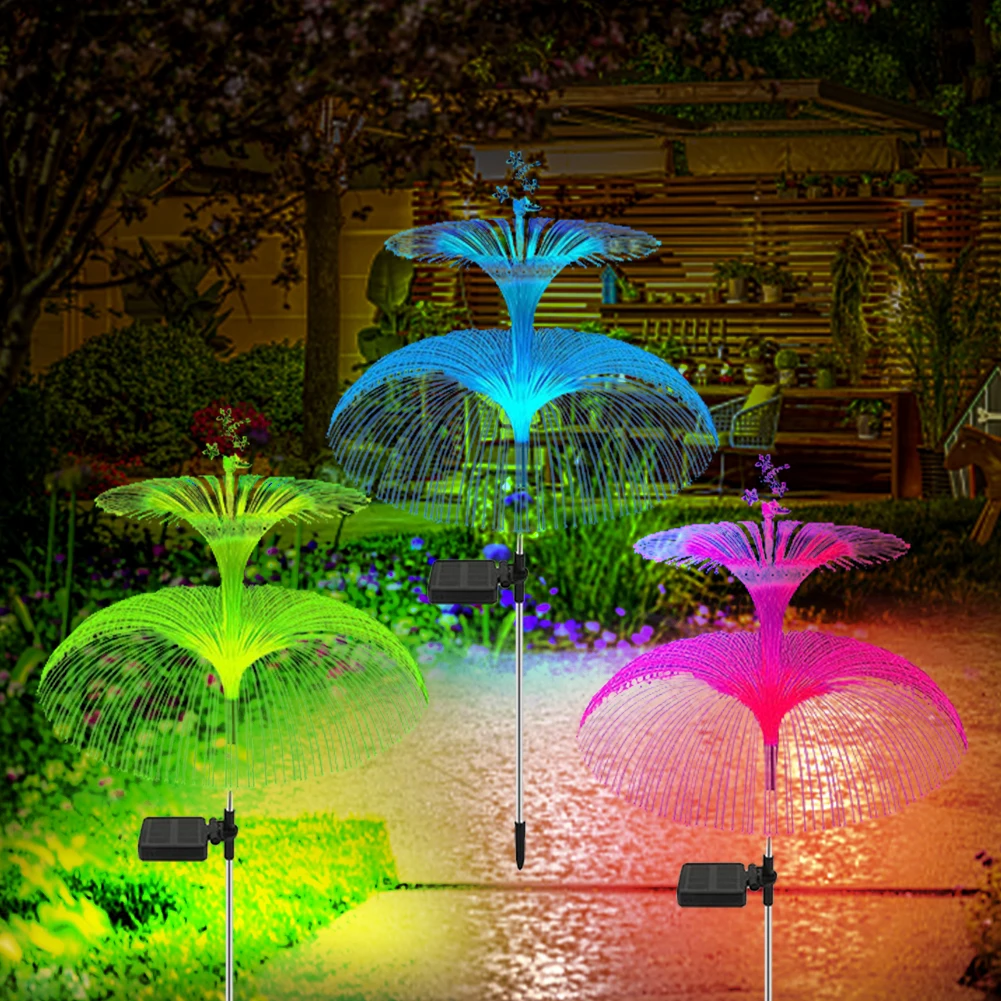 Zonne-Energie Led Licht Buiten Waterdicht Tuin Zonlicht Aangedreven Landschap Licht Kwallen Lamp Tuinverlichting Decor Solar Gazon Lamp