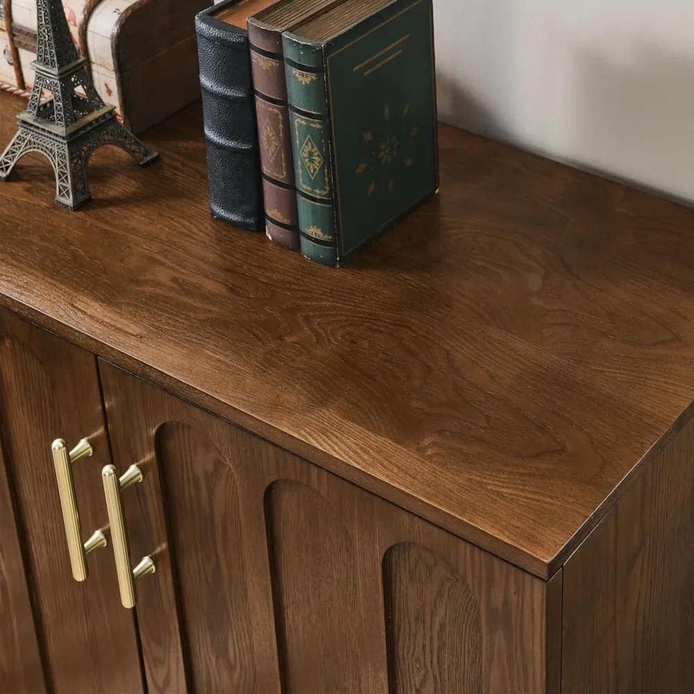 

Sideboard Buffet, Mid Century Modern Storage Cabinet with Doors and Shelves, Boho Style Wooden Buffet Cabinet, Customized