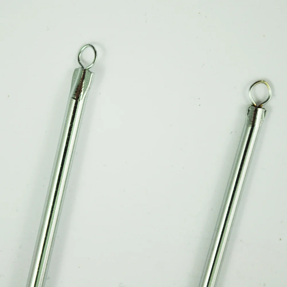 A83X-12 Cm Lange Gezichtsverzorging Mee-eter Acne Naald Remover Puistje Extractor 2 Stuks